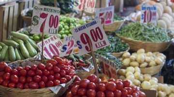 Escaparate de la tienda de frutas